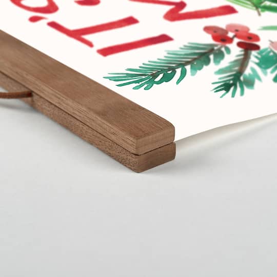 It's the Most Wonderful Time of the Year Teak Hanging Canvas